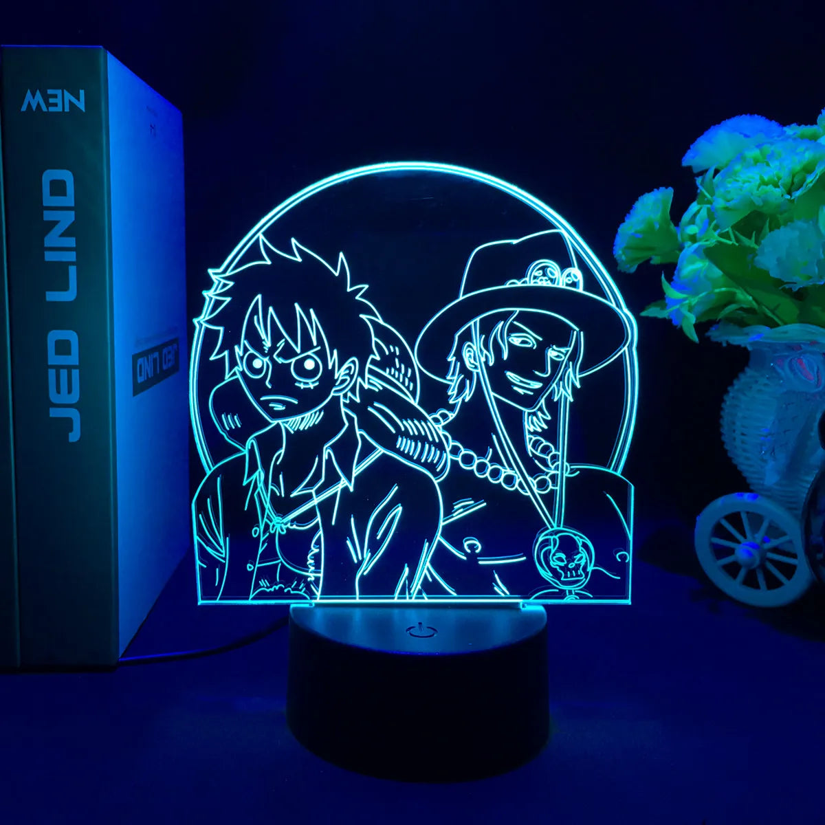LED 3D One Piece - Luffy et Ace