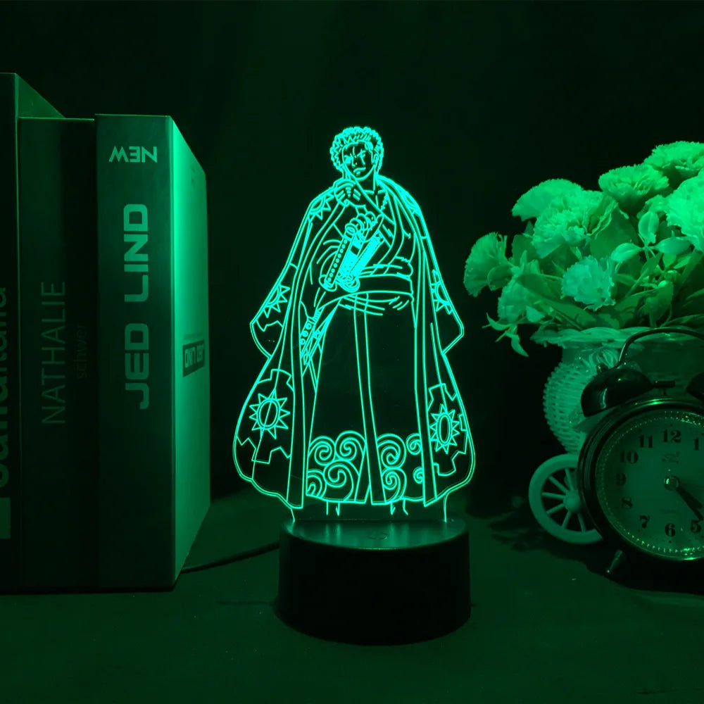 LED 3D One Piece - Zoro Wano