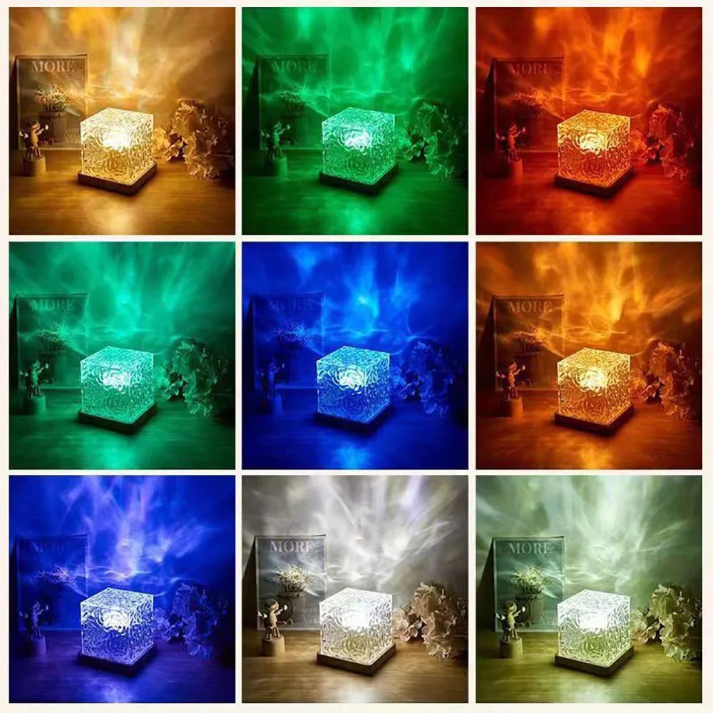 Projecteur cube LED - aurores boréales