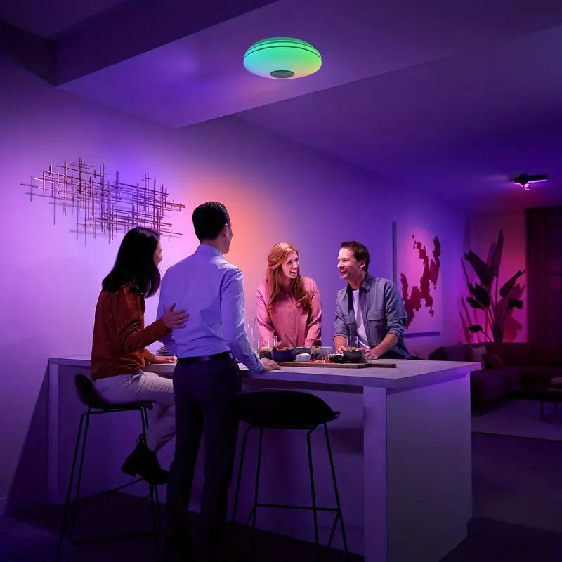 Plafonnier LED avec haut-parleur