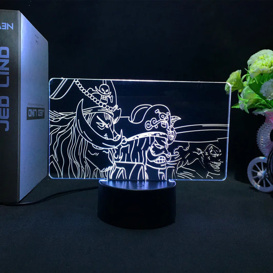 LED 3D One Piece - Barbe Noire