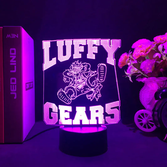 LED 3D One Piece - Luffy Gear 5