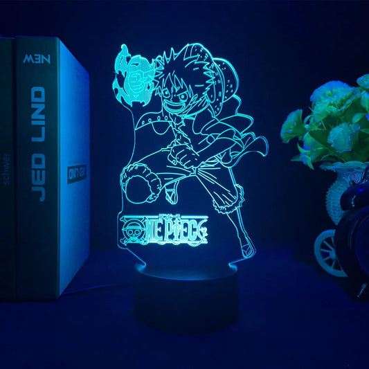 LED 3D One Piece - Luffy Gomu