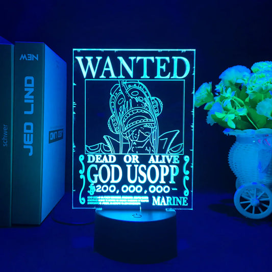 LED 3D One Piece - Wanted Usopp