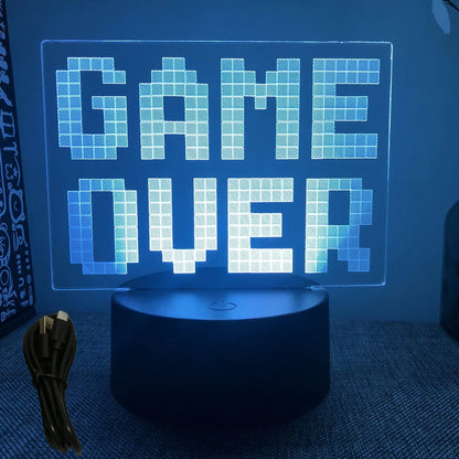Lampe 3D LED - Game Over